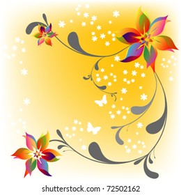 Abstract floral background with place for your text