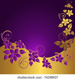 Abstract floral background with place for your text. Vector.