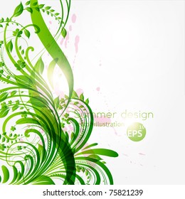 Abstract floral background with place for your text. Vector pattern. Eps 10.