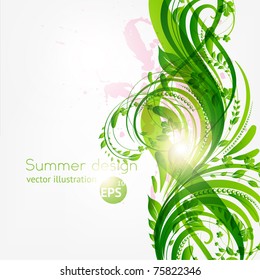abstract floral background with place for your text. vector eps 10