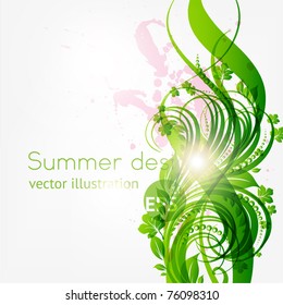 abstract floral background with place for your text. vector eps 10