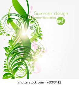 abstract floral background with place for your text. vector eps 10