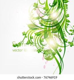 abstract floral background with place for your text. vector eps 10