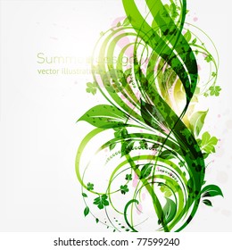 fondo floral abstracto con lugar para el texto. vector.