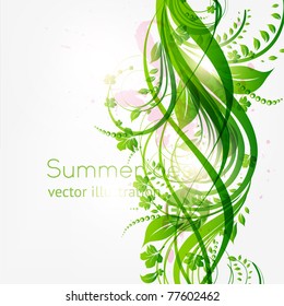 abstract floral background with place for your text. vector