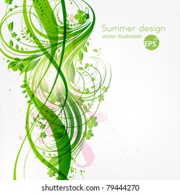 abstract floral background with place for your text. vector eps 10