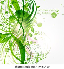 abstract floral background with place for your text. vector eps 10