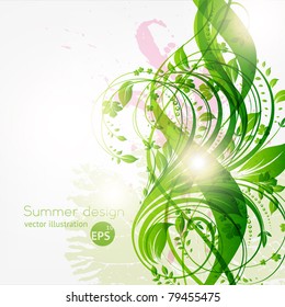abstract floral background with place for your text. vector eps 10