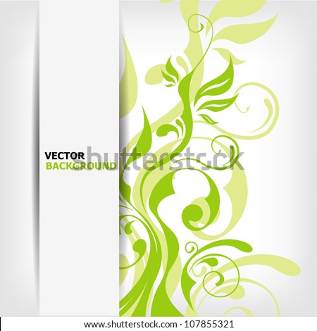 abstract floral background with place for your text - vector illustration