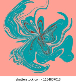 Abstract floral background for presentation template, wallpaper, visit card, brand identity, any business needs, website. Bright tones abstraction. Imitation of marble or flow of liquid paints