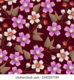  Abstract floral background. For printing on textiles, wrapping paper, postcards, notebooks and other purposes.                                                                                         