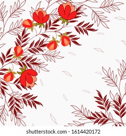 Abstract floral background. For printing on textiles, wrapping paper, postcards, notebooks and other purposes.                                                                                          