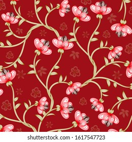  Abstract floral background. For printing on textiles, wrapping paper, postcards, notebooks and other purposes.                                                                                         