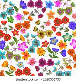  Abstract floral background. For printing on textiles, wrapping paper, postcards, notebooks and other purposes.                                                                                         