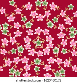  Abstract floral background. For printing on textiles, wrapping paper, postcards, notebooks and other purposes.                                                                                         