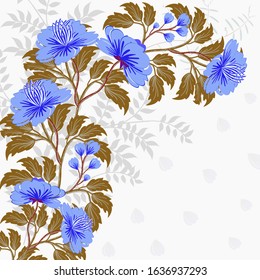  Abstract floral background. For printing on textiles, wrapping paper, postcards, notebooks and other purposes.                                                                                         