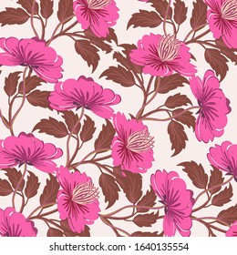  Abstract floral background. For printing on textiles, wrapping paper, postcards, notebooks and other purposes.                                                                                         