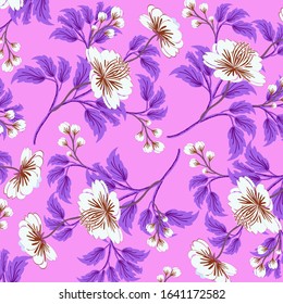  Abstract floral background. For printing on textiles, wrapping paper, postcards, notebooks and other purposes.                                                                                         