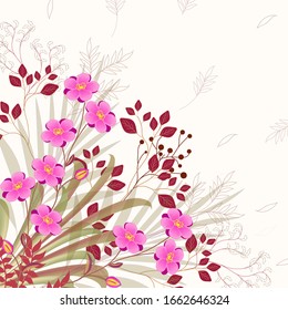  Abstract floral background. For printing on textiles, wrapping paper, postcards, notebooks and other purposes.                                                                                         
