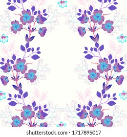  Abstract floral background. For printing on textiles, wrapping paper, postcards, notebooks and other purposes.                                                                                         