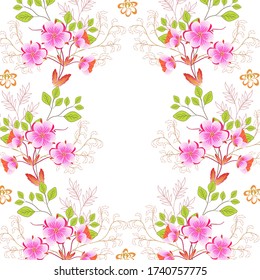  Abstract floral background. For printing on textiles, wrapping paper, postcards, notebooks and other purposes.                                                                                         