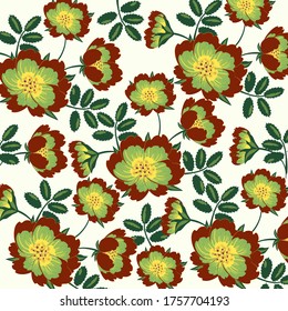  Abstract floral background. For printing on textiles, wrapping paper, postcards, notebooks and other purposes.                                                                                         