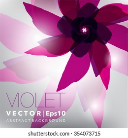 Abstract floral background. Purple flower. Vector illustration. Eps10.