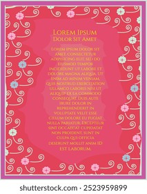 Fondo floral Abstractas con gradiente rojo. Ideal para tarjetas de felicitación, carteles, folletos, Fondos de pantalla o como fondo de presentación.