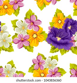 abstract floral background. Seamless pattern for your design of printed materials, prints, fabrics, websites. Vector illustration.