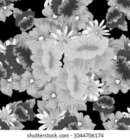 abstract floral background. Seamless pattern for your postcard, invitation, greeting card designs for birthday, Valentine's day, wedding, party. Vector illustration