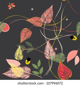 Abstract floral background. Seamless pattern.
