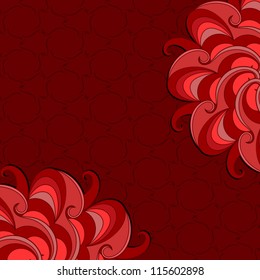 Abstract Floral Background With Seamless Pattern, Vector