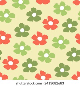 Abstract floral background. Seamless pattern with flowers for prints of fabrics of children's dresses, pastel linen, knitwear, textiles. Cute texture for baby shower celebration holiday product design