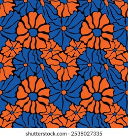 vetor de padrão sem emenda de fundo floral abstrato para finalidade decorativa