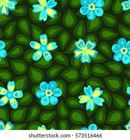 Abstract floral background. Seamless pattern. Vector illustration.