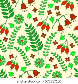 Abstract floral background. Seamless pattern. Vector illustration.
