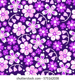 Abstract floral background. Seamless pattern. Vector illustration.