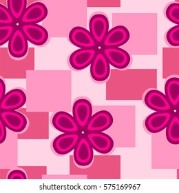 Abstract floral background. Seamless pattern. Vector illustration.
