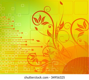 Abstract Floral Background Series