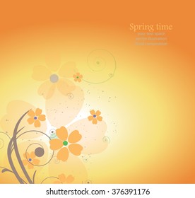 abstract floral background ,sky