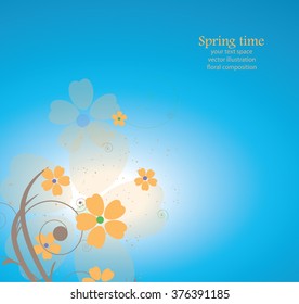 abstract floral background ,sky