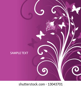 abstract floral background with space for text