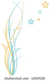 Abstract Floral Background With Space For Text.