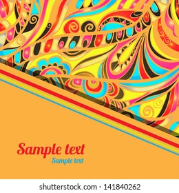 Abstract floral background with space for text - vector