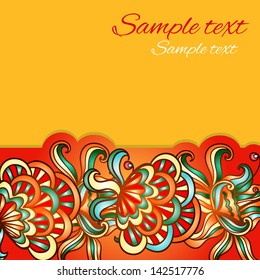Abstract floral background with space for text - vector