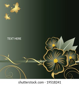 abstract floral background with space for text