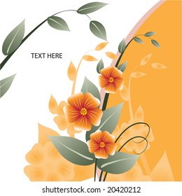 abstract floral background with space for text