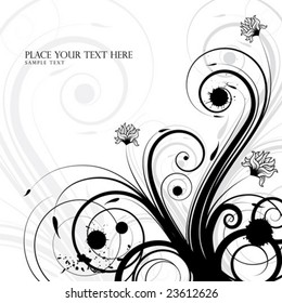 abstract floral background with space for text