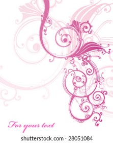 Abstract floral background with space for text