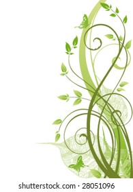 Abstract floral background with space for text